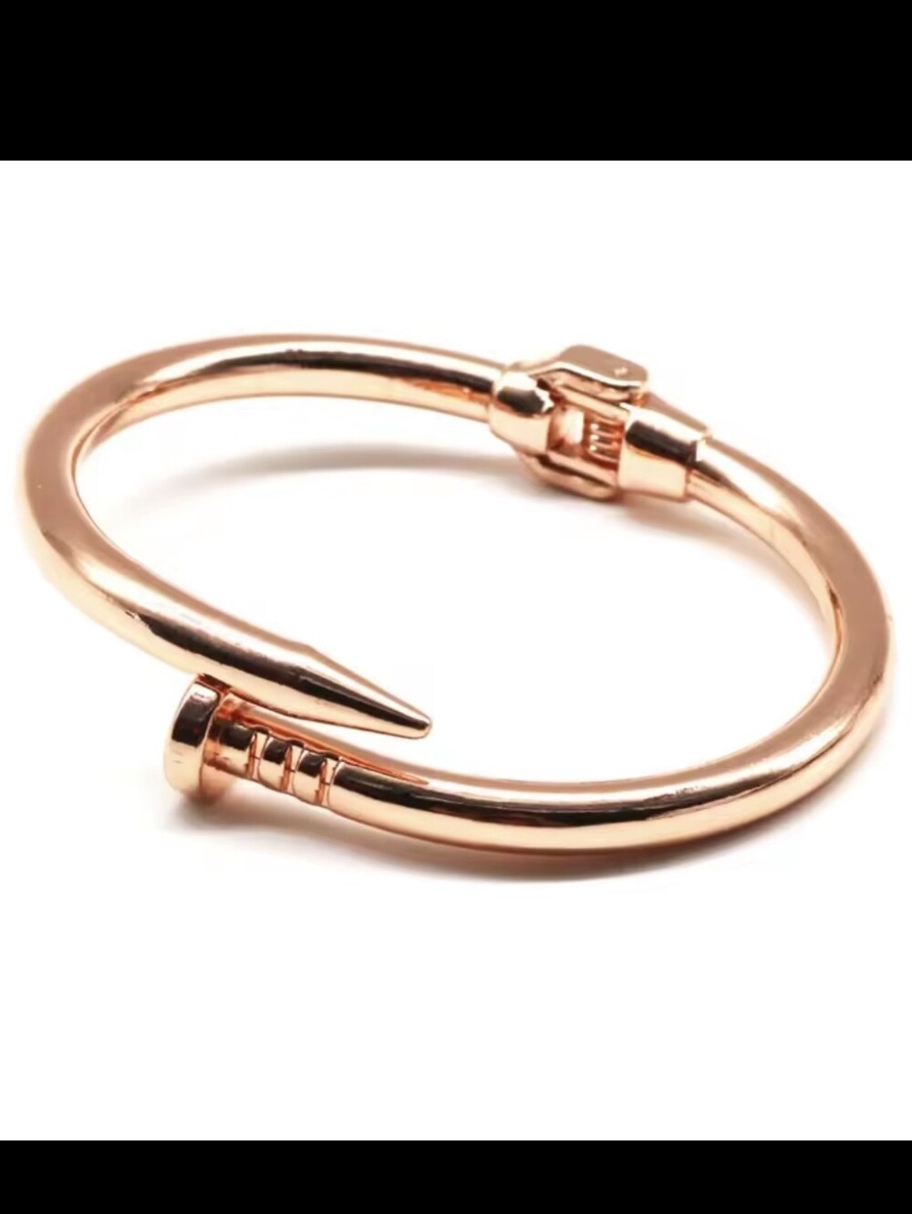Rose Gold Nail Bangle Bracelet Stainless steel